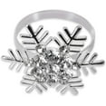 thumbnail image 3 of Xiao Hua 12pcs Christmas Napkin Rings,Xmas Napkin Ring Holders Dinner Tables Rings for Christmas, Thanksgiving,Weddings,Family Gatherings Table Settings Decoration (Snowflake), 3 of 5