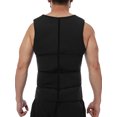 thumbnail image 5 of Men 2-in-1 Waist Trainer Vest, Sweat Body Shaper Tank Top, Neoprene Zipper Adjustable Strap Workout Sauna Suit, 5 of 9