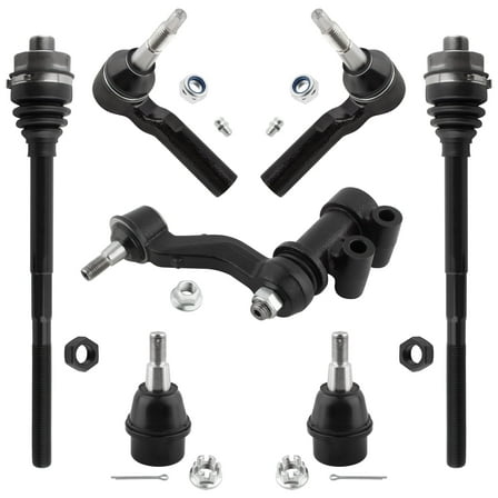 BOXI 7pcs Front Lower Ball Joints Inner & Outer Tie Rods Idler Arm Fit for Chevrolet Silverado GMC Sierra 2500 3500 HD 2011 2012 2013 2014 2015 2016 2017 2018 2019 | K500232 ES800901 EV800935 K400018