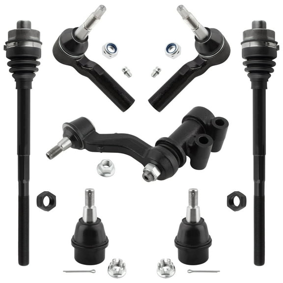 BOXI 7pcs Front Lower Ball Joints Inner & Outer Tie Rods Idler Arm Fit for Chevrolet Silverado GMC Sierra 2500 3500 HD 2011 2012 2013 2014 2015 2016 2017 2018 2019 | K500232 ES800901 EV800935 K400018