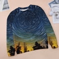 thumbnail image 6 of Galaxy Star Outer Space Womens Casual Crewneck Sweatshirt Long Sleeve Tops Cute Pullover Loose Fit, 6 of 7