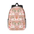 thumbnail image 1 of Easygdp Swan Couple Mochila Ligera de 15 Pulgadas para Estudiantes, Mochila Cómoda para la Escuela y Viajes, Correas Ajustables, 1 of 6