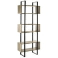 thumbnail image 3 of SAFAVIEH Adhara Retro Mid Century Wood 3 Shelves Etagere, Oak/Black, 3 of 8