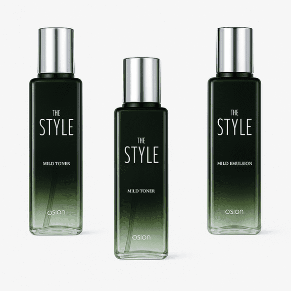 Ossion The Style Mild Double Set, Toner 140ml*2 emulsion 140ml, Skincare for Men, Homme Facial Astringent, Moisturizer, Anti-Aging Korean Skincare