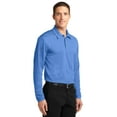 thumbnail image 4 of Port Authority Silk Touch Performance Long Sleeve Polo-XL (Carolina Blue), 4 of 6