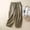 Khaki, variant on Tsesme Wide Leg Capris Pants for Women Linen High Waisted Flowy Pants Casual Drawstring Trousers
