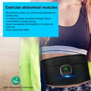 Abdominal Workout Belt, 6 Modes, 19 Levels, USB Rechargeable, Portable Abs Stimulator, for Muscle Toning & Fitness
