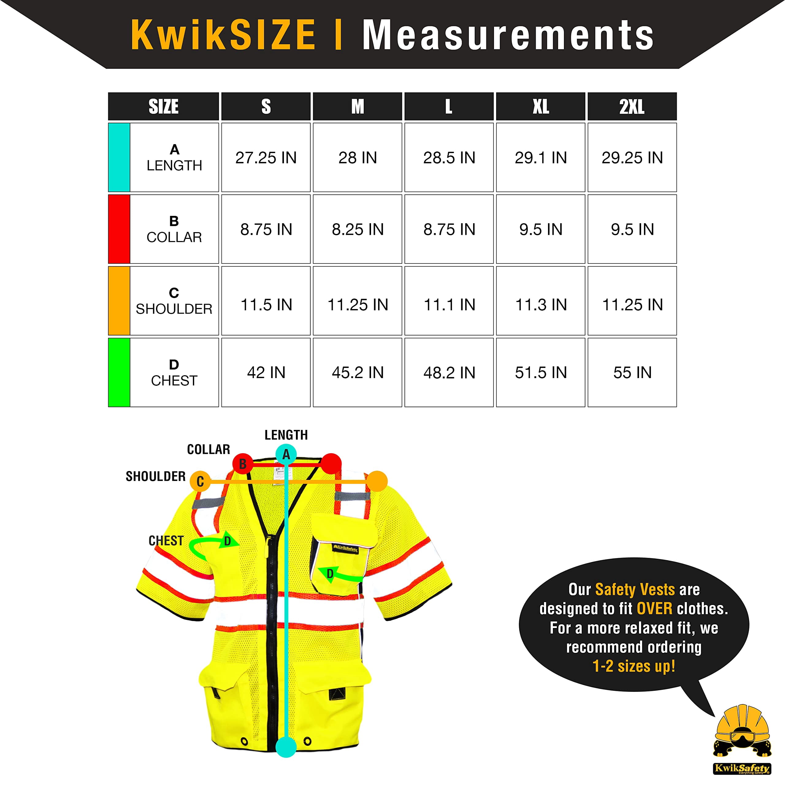 KwikSafety (Charlotte, NC) EXECUTIVE Safety Vest (10 Pockets) Class 3 ANSI OSHA High Visibility Reflective Heavy Duty Mesh Zipper HiVis Construction Work Site HiViz Men Women | Yellow Large