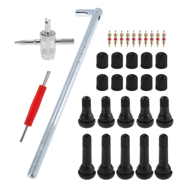 Juego de Extractores de Válvula de Neumático Unique Bargains Tono Plateado para Motocicleta y Coche Duradero