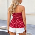 thumbnail image 6 of Aezemi Women Strapless Tank Tops, Sleeveless Tube Ruched Fashion Bandeau Tanks, Peplum Open Back Trendy Summer Vacation Blouse, 6 of 8