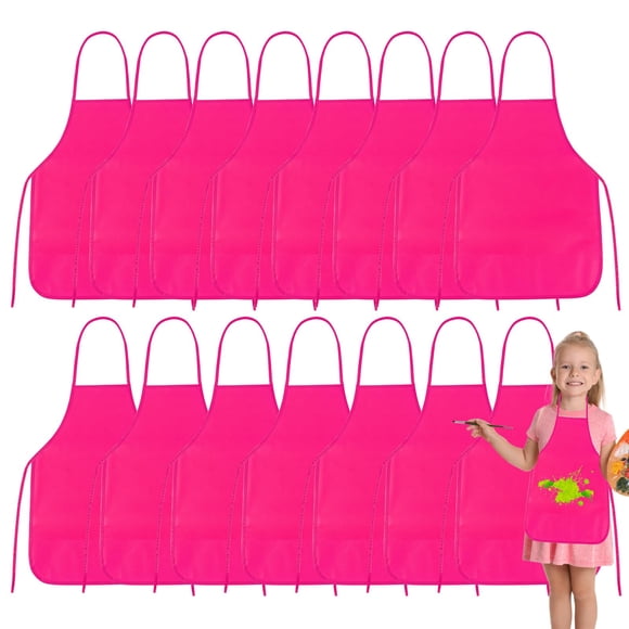 Delantales PLULON para niños, 30 unidades, para pintar, blusas de color rojo rosa