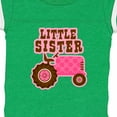 thumbnail image 4 of Inktastic Pink Tractor Little Sister Girls Baby Bodysuit, 4 of 5