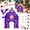 Purple, variant on Christmas Party Mini Golf Game Gingerbread Golf Set With Candy Canes And 6 Balls Portable Christmas Golf Main Door Party Gift