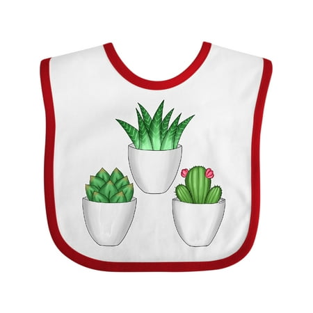 

Inktastic Succulents and Cactus Illustration Gift Baby Boy or Baby Girl Bib