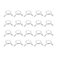 thumbnail image 1 of Unique Bargains Fuel Line Hose Clips, 20 Pack 11mm 304 Stainless Steel Single Wire Tubing Spring Clamps (Silver), 1 of 5