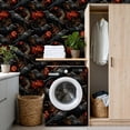 thumbnail image 4 of Peel and Stick Wallpaper Dark Ravens Red Autumn Leaves Black Wall Mural 17.7in x 9.8ft Self Adhesive Removable Wall Paper Renter Friendly Wallpaper for Nursery Bedroom Cabinets, 4 of 8