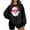 Black, variant on Funny Sweatshirt for Women Crewneck Thin Fleece Lined Pullover Sweater Cozy Warm Cute Tops