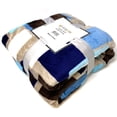 thumbnail image 2 of Allgala 60x90 Super Soft Flannel Plush Light Weight Throw Blanket-Blue Squares-BLK82557, 2 of 4