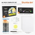 thumbnail image 3 of 46 Pack Acrylic Paint Set, Shuttle Art 30 Colors Acrylic Paint with 10 Paint Brushes 3 Painting Canvas 1 Paint Knife Palette Sponge, Gift Set for Kids, Adults , Beginners, School Activities, 3 of 10