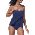 thumbnail image 3 of MKLEKYY Trajes De Baño mujer Natacion Solid Color Double Layered Women'S Swimsuit Color Bikini Split Swimsuit, 3 of 3