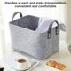 thumbnail image 4 of Matsuzay Bolsa organizadora, cesta portátil de fieltro, bolsa de almacenamiento de tela, organizador de dormitorio, papelera para coche Almacenamiento y organización del hogar gris Matsuzay HA001884-01, 4 of 6