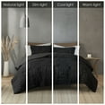 thumbnail image 3 of Madison Park Blair 3-peice All-Season Ruched Faux Fur Down Alternative Full/Queen Comforter Set - Black, 3 of 11