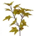 thumbnail image 3 of ZOELNIC 4PACK Artificial Maple Branch Fake Fall Leaves Stems Plants Outdoor Home Thanksgiving Decor, Green, 3 of 4