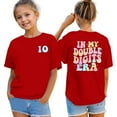 thumbnail image 3 of RTKFRFLM 10th Birthday Girl Graphic T-Shirt Girls Double Digit 10 Year Birthday Celebration Tee Top Kids Short Sleeve Round Neck Summer Cotton Shirt Cute Birthday Party Outfit, 3 of 3