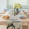 thumbnail image 5 of Grey Snowman Snowflake Christmas Table Runner, Seasonal Winter Kitchen Dining Table Decorations for Home Party Decor 13 x 72 Inches, 5 of 5