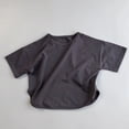 thumbnail image 2 of Zpanxa T-Shirts pour Garçons Couleur Unie Été Mince Manches Courtes Décontracté Col Rond Haut avec Coton 2 Ans, 2 of 5