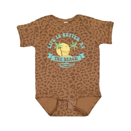 

Inktastic Life s Better at the Beach Gift Baby Girl Bodysuit