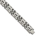 thumbnail image 1 of Stainless Steel Polished/Brushed 3/4ct tw. Diamond Bracelet 8.5in, 1 of 2