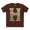 Dark Chocolate, variant on Letter H Graphic Design Tee Unisex 100 Cotton With Antique Gold Letters Artwork T-Shirt