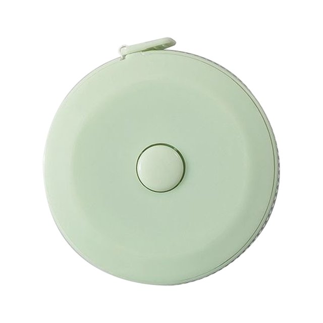 Moyic Mini cinta métrica blanda de 1,5 m, botón de regla retráctil automático ABS, cinta métrica portátil para cintura, herramienta de costura, De coser Verde Moyic HA002263-03