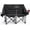 Carbon Black, variant on Double Camping Chair with Phone Holder, Padded Loveseat Camp Couch Supports 880 lbs, 2 Person Folding Sofa with Glass Holder & Side Pocket for Camping,, Fishing,Beach