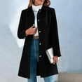 thumbnail image 4 of DYTTDG Women's Winter Long Coat Warm Lapel Button Long Sleeve Casual Outdoor Jacket with Pockets Great Gifts for Less, 4 of 9