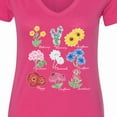 thumbnail image 4 of Inktastic Wild Flower Chart Women's V-Neck T-Shirt, 4 of 5