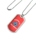 thumbnail image 2 of Mountains Are Hill-Areas Hilarious Funny Humor Military Dog Tag Pendant Necklace with Chain, 2 of 5