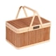 thumbnail image 2 of Cesta de bambú tejida, portátil, organizador de refrigerios de comida con tapa y asa, cesta de picnic , refrigerios, frutas, picnic, cocina, 2 of 9