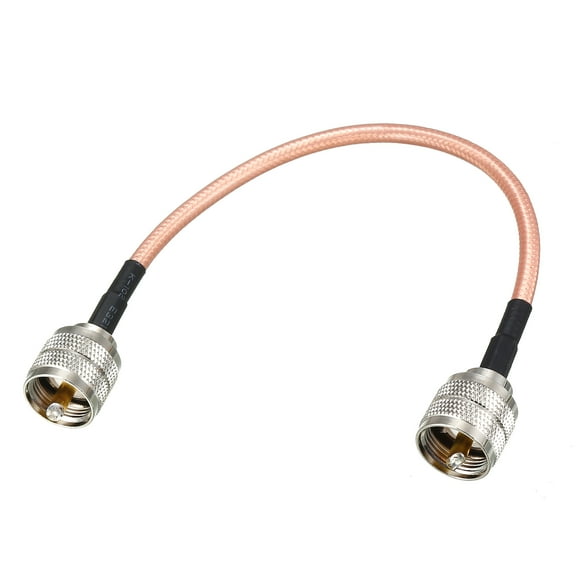 Low Loss RF Coaxial Cable Connection Coax Wire RG-142, PL-259 UHF Male to PL-259 UHF Male 20cm 1pcs
