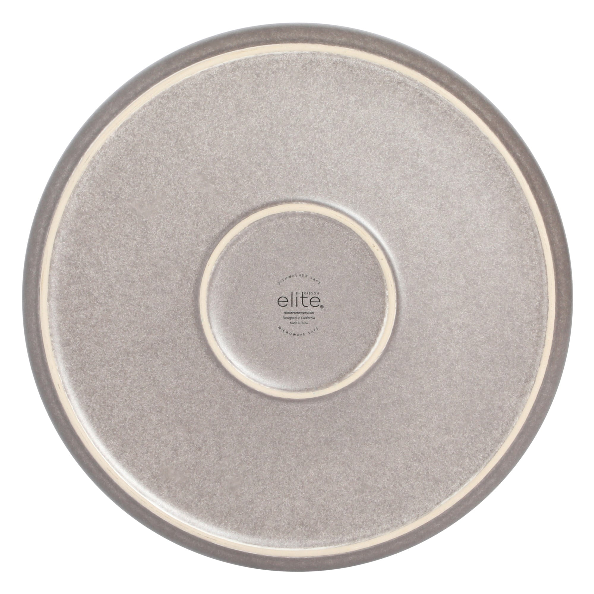 Gibson Elite 12 Piece (Service for 4) Eden Rock Reactive Glaze Round Dishes Stoneware Dinnerware Set - Matte Brown