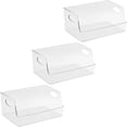 thumbnail image 1 of CUITING 2 Pcs Storage Bins Fridge Fruit Organizer for Bathroom Tray Trays Breads Container Multifunction Plastic, 1 of 6