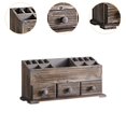 thumbnail image 6 of Stgfyxgs Rustic Vanity Organizer Cosmetic Storage Box Desktop Makeup Desk Organizer Farmhouse Storage Box for Kitchen Brushes Lipstick gray, 6 of 9