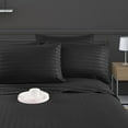 thumbnail image 4 of Bed Sheet 6 Piece, 100% Egyptian Cotton, 15" Deep Pocket, 600 Thread Count - Black Stripe, Twin XXL Size., 4 of 5