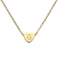 thumbnail image 1 of Collar Inicial de Corazón Uxcell para Mujeres, Cadena de Acero Inoxidable Baño de Oro de 18K, Collar Personalizado con Letra G para Regalos de Joyería para Mujeres, Tono Dorado, 1 of 6