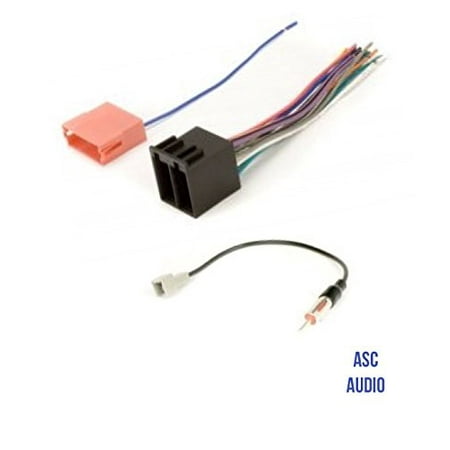 ASC Audio Car Stereo Radio Wire Harness and Antenna Adapter to Aftermarket Radio for some Kia and Hyundai Vehicles.- vehicles listed
