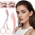 thumbnail image 1 of Tijeras para recortar cejas con peine para cejas. Herramienta segura para dar forma a las cejas., 1 of 9