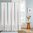 thumbnail image 4 of Shower Curtains for Bathroom, Teal Beige Brown Waterproof Fabric Shower Curtain, Modern Oil Painting Striped Abstract Art Decorative Bathroom Curtain for Bathtub, 66"x72", No Hooks Included, 4 of 9