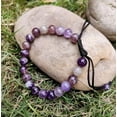 thumbnail image 5 of Wonder Care Healing Natural Gemstone Yoga Meditation 8mm Beads Bracelet Reiki Anxiety Stress Relief Balancing Lava Wrist Band Unisex Adjustable Bracelet Gift., 5 of 5