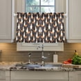 thumbnail image 5 of Dog Pattern Tier Curtains Tier Kitchen Living Room Bedroom Balcony 2 Panels 27x36 Inch, 5 of 9
